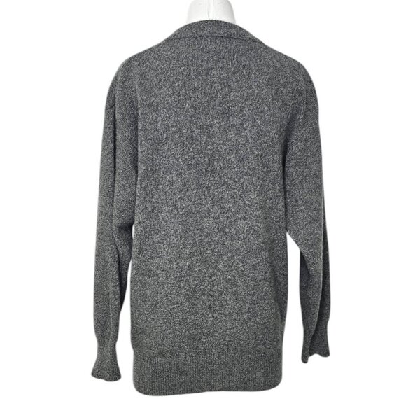 Nell Womens 100% Cashmere Button Front Cardigan, Grey Heathered, Sweater, Size L - Picture 2 of 7